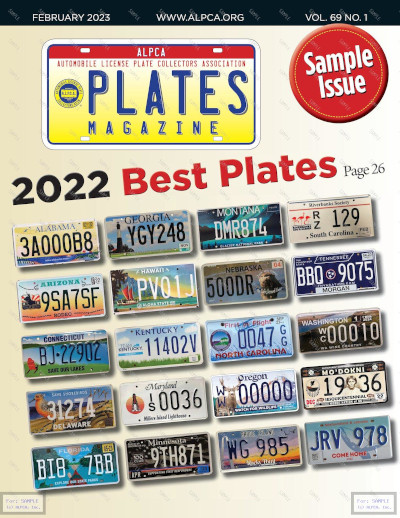 Cover of a full sample issue of PLATES Magazine.